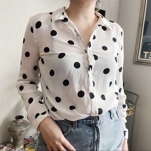 Forever 21 Polka Dot Blouse